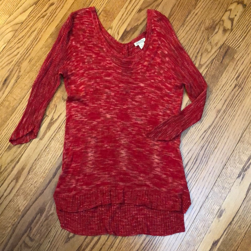 Luck Brand sweater with button back detail